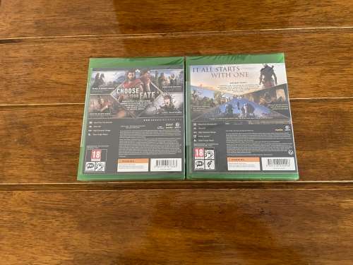 BRAND NEW SEALED ASSASSINS CREED ODYSSEY AND ASSASSINS CREED ORIGINS XBOX ONE