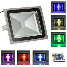 50W RGB LED 220V WATERPROOF FLOODLIGHT + 24-KEY MULTI-COLOUR IR REMOTE CONTROL