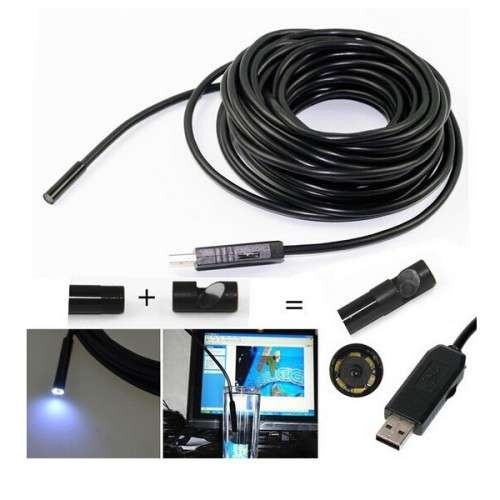 6 LED 7MM LENS IP67 USB ANDROID ENDOSCOPE BORESCOPE TUBE SNAKE CAMERA FOR ANDROID PHONE AND PC