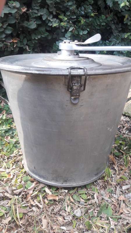 Vintage Galvanised Butter Churn