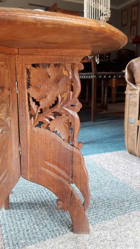 ABSOLUTELY STUNNING Antique Indian side table - 46cm Height