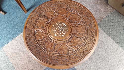 ABSOLUTELY STUNNING Antique Indian side table - 46cm Height