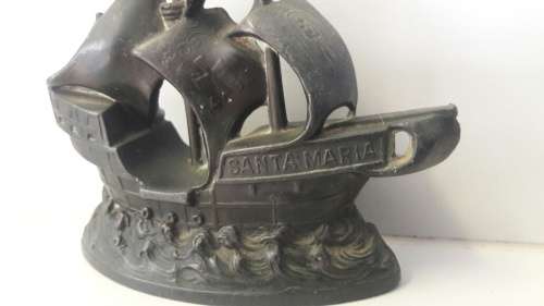 Vintage heavy ship ornament