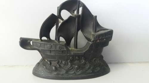 Vintage heavy ship ornament