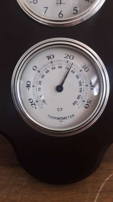 Vintage Hygrometer, Clock and Thermometer