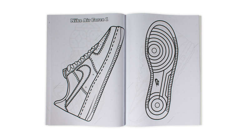 SNEAKER COLOURING BOOK (diary size white cover)