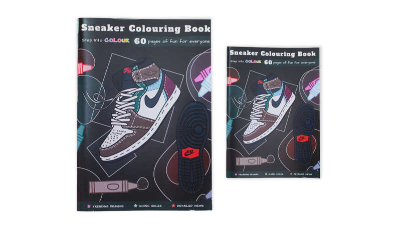 SNEAKER COLOURING BOOK (diary size white cover)