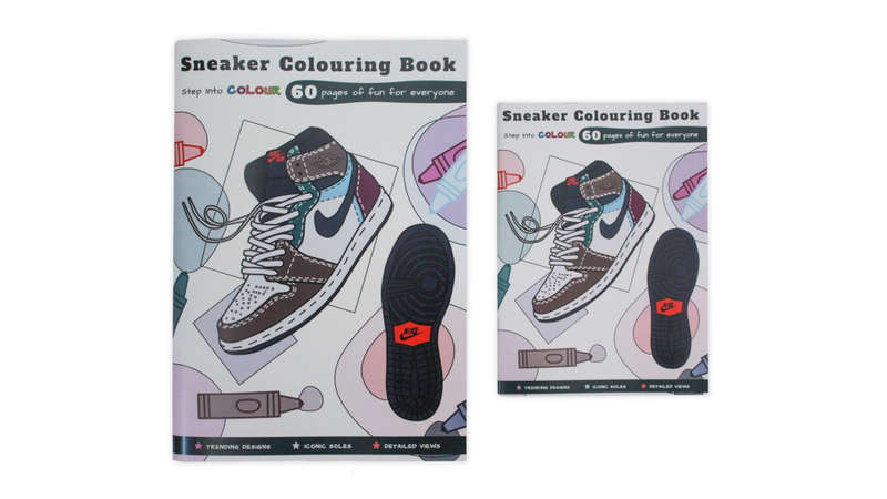 SNEAKER COLOURING BOOK (diary size white cover)