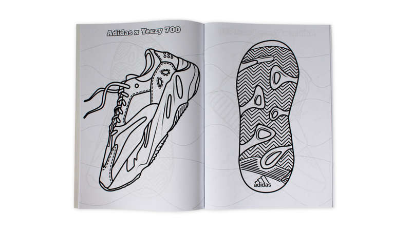 SNEAKER COLOURING BOOK (diary size white cover)