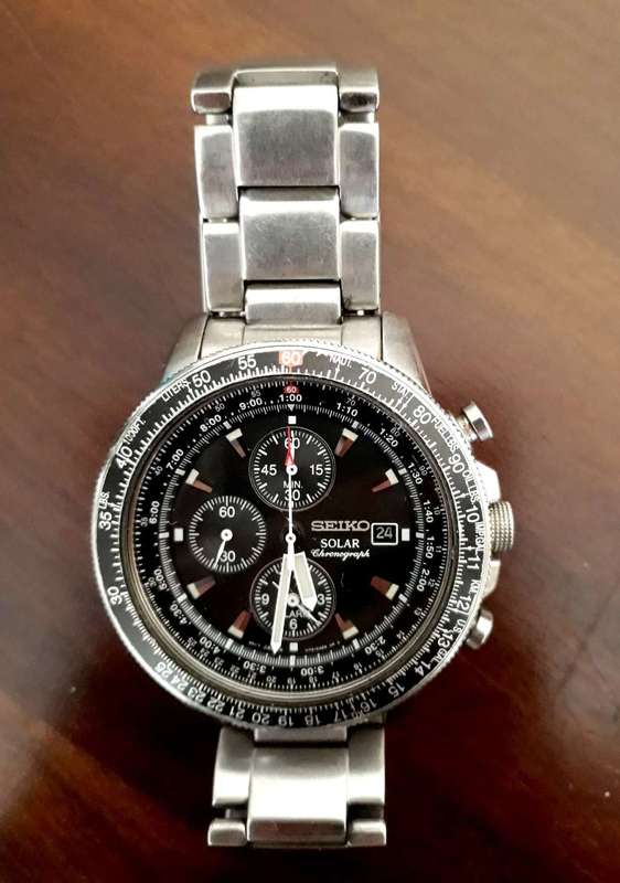 SEIKO SOLAR Chronograph Men`s Watch