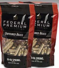 Brass Cartridge Cases - Federal .3006 Sprf empty brass cases