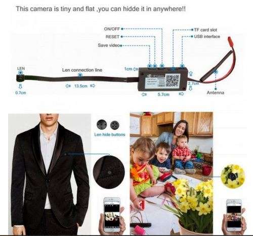 ENKLOV 720P HD Wifi Hidden Spy Camera with Motion Detecting