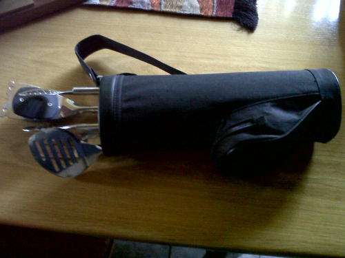 braai set with carrier bag