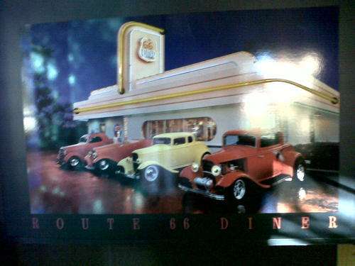 Vintage Route 66 Diner sign-with built in lights