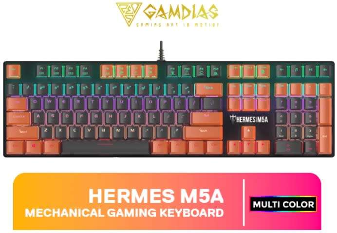 Gamdias Hermes M5A Mechanical Keyboard - Multi Colour
