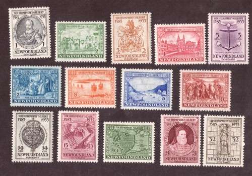 NEWFOUNDLAND 1933 full set Scott 212-225.