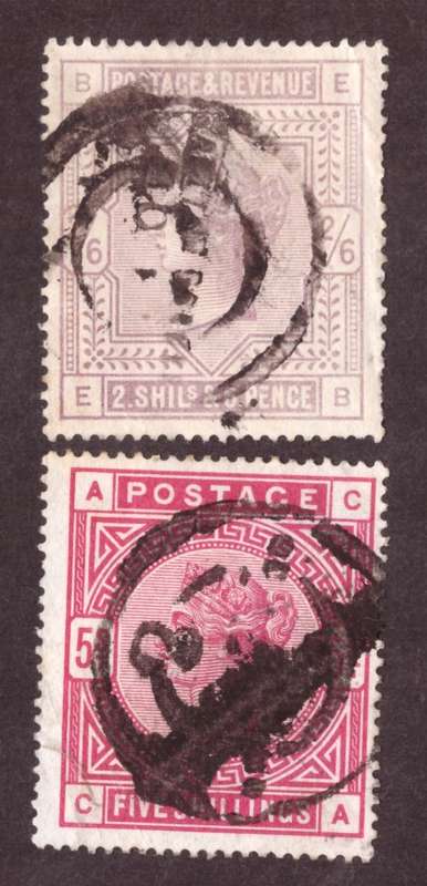 Q.V.   GB 1887 JUBILEE 2 /6 and 5/ used