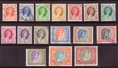 Rhodesia & Nyasaland. 1954 Definitive issue. used