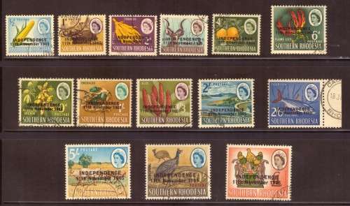 Southern Rhodesia 1964  Definitive issue.Overprint Independence 1966.Used.