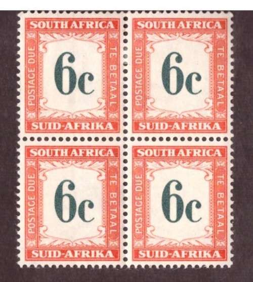 1961 UNION postage due1 block of4  6c  mint hinge  SACC #48
