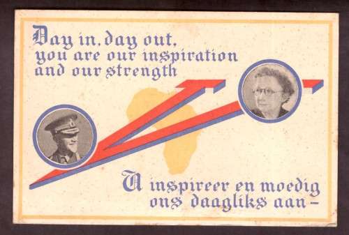 UNION 0f South Africa . Jan Smuts and wife Isie on Souvenir Card. [Toned]