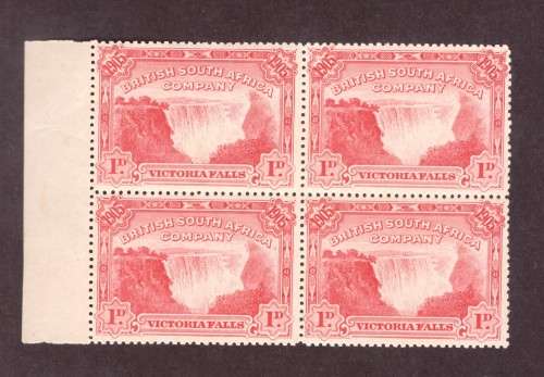 British South Africa Company 1905 issue.1d blocks of 4. MNH
