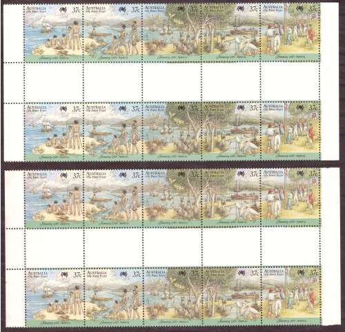 Australia .Scott cat. 1030. 1988 issue.  MNH. gutter  strips.