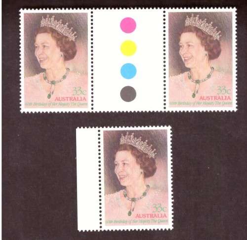 Australia .Scott cat 982, 983. 1986 issue.  MNH. gutter