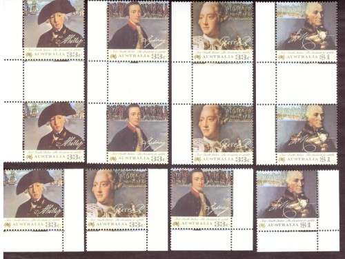 Australia .Scott cat. 988-991. 1986 issue.  MNH. gutter blocks.
