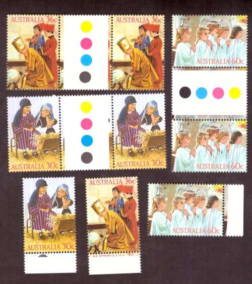 Australia .Scott cat 1005-1007. 1986 issue.  MNH. gutter
