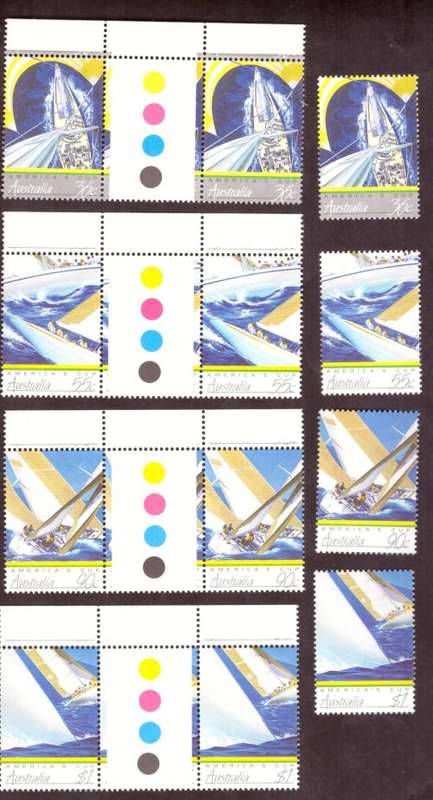 Australia .Scott cat 1011-1014. 1987 issue.  MNH. gutter