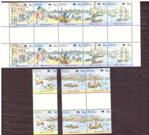 Australia .Scott cat 1024-1026. 1987 issue.  MNH. gutter