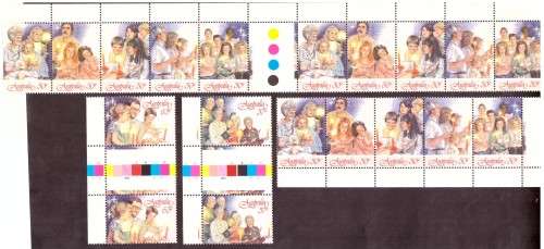 Australia .Scott cat 1044, 1045, 1046. 1987 issue.  MNH. gutter,strips
