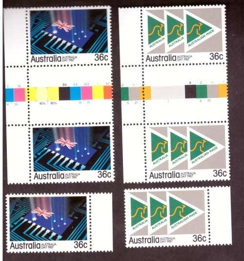 Australia .Scott cat 1009-1010. 1987 issue.  MNH. gutter
