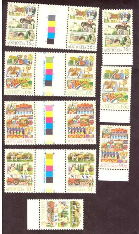 Australia .Scott cat 1019-1022. 1987 issue.  MNH. gutter