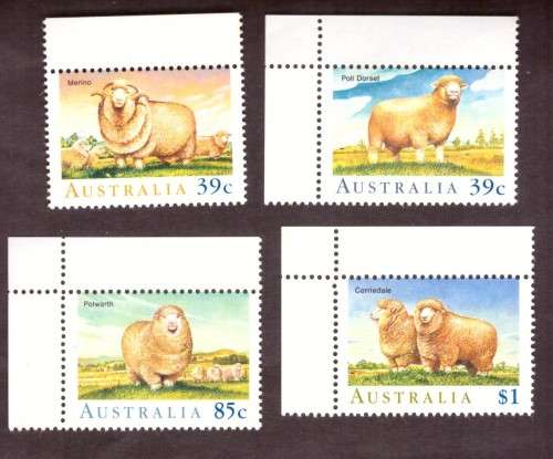 Australia .Scott cat 1136-1139. 1989 issue.  MNH.corner