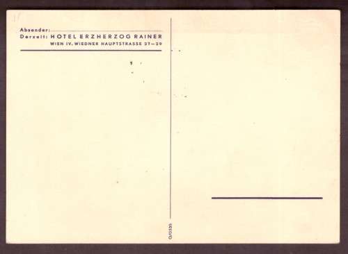 Germany. Post cart from Hotel Herzog in Wien. 29-3-1942 is Wehrmacht Day.8pf.stamp.