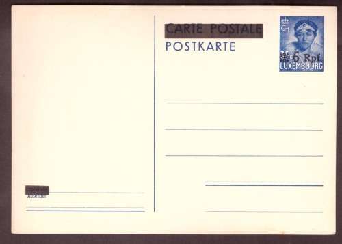 Germany. Post cart 6 Rpf  Luxemburg. [rare]