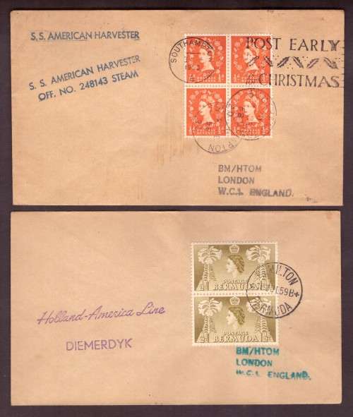 Ships, Boats Wordwide Philatelic Covers. Commonword.