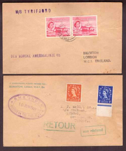 Ships, Boats Wordwide Philatelic Covers. Commonword.