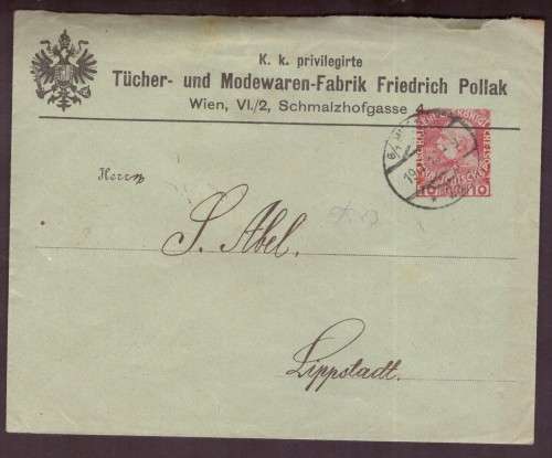 Austria . Nice Covers 1908 and 1910 from Wien to Lippstadt  Germany.