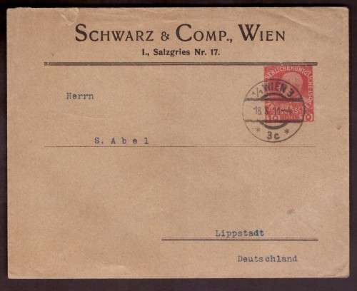 Austria . Nice Covers 1908 and 1911 from Wien to Lippstadt  Germany.
