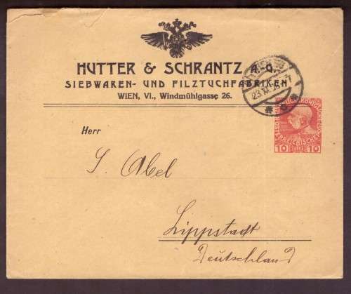 Austria . Nice Covers 1908 and 1906   from Wien to Lippstadt  Germany.
