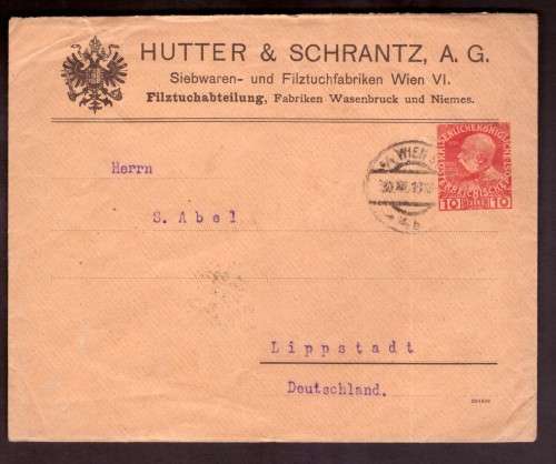 Austria . Nice Covers 1907 and 1910 from Wien to Lippstadt  Germany.