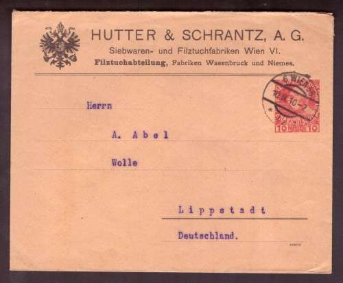 Austria . Nice Covers 1907 and 1910 from Wien to Lippstadt  Germany.