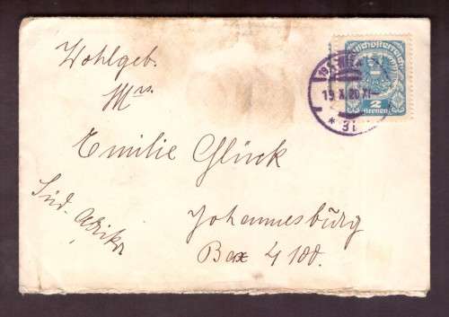 Austria . Nice Cover 1920s from Wien toJohanersberg . S.A.