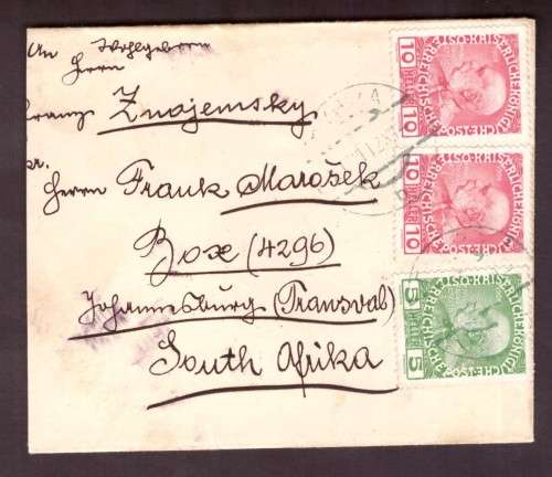 Austria . Nice Cover 1912 from Wien to Johanersburg . S.A.