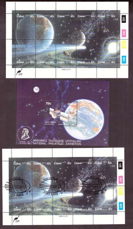 South Africa CISKEI 1991 issue and Pretoria 92. 3 mini sheets.