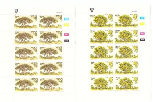 South Africa Venda1984 issue . Trees  mini sheets.