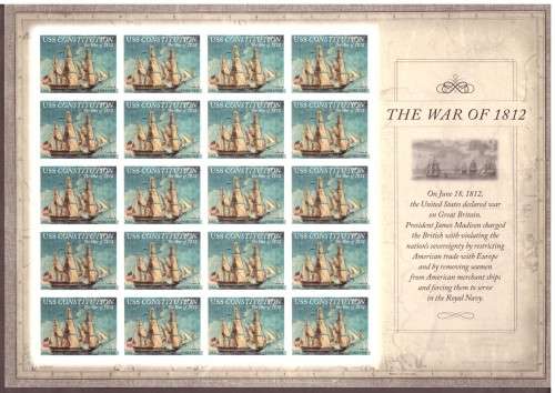 USA 2012 Scott #4703. USS Constitution. Pane of 20. MNH.